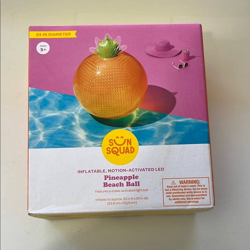 Orange Pineapple Beach Ball